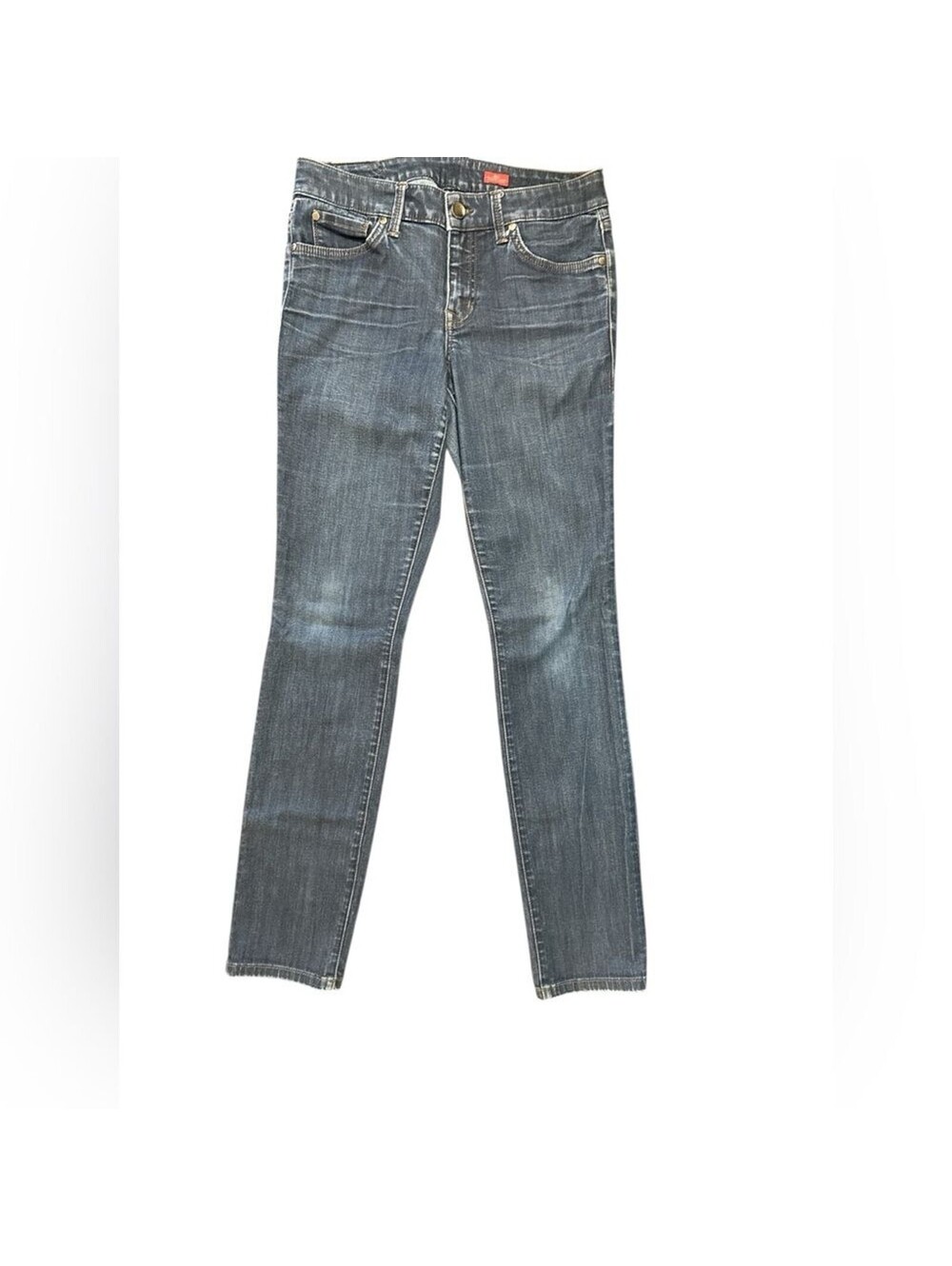 Anthropologie Level 99 Lily Skinny Straight Jeans 28 Medium Wash Stretch Denim